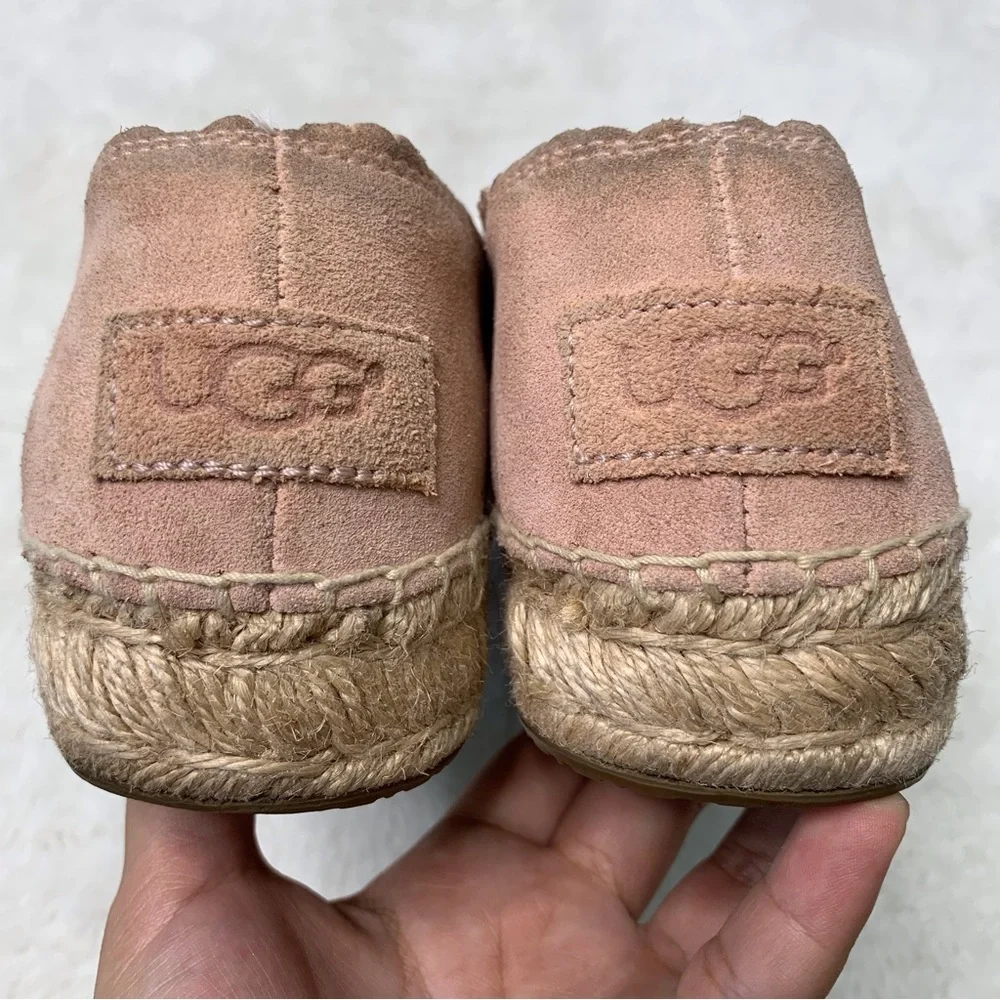 UGG 1100981 Women's Heidi Jasmine Perforated Espadrilles Shoes Flats Pink Size 8